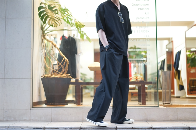 AURALEE オーラリー ポロシャツ コットン ブラック 黒 シアー 大人用のPOLO。AURALEE(オーラリー)さんの、ちょっといいやつは