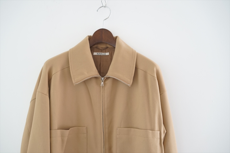 AURALEE(オーラリー)の最新作、Wool Serge Check Zip Up Blouson/Wool