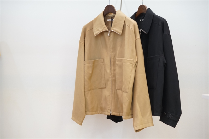 ジャケット・アウター AURALEE WOOL SERGE CHECK NOCOLLAR JACKET AURALEE WOOL SERGE CHECK ZIP-UP BLOUSON