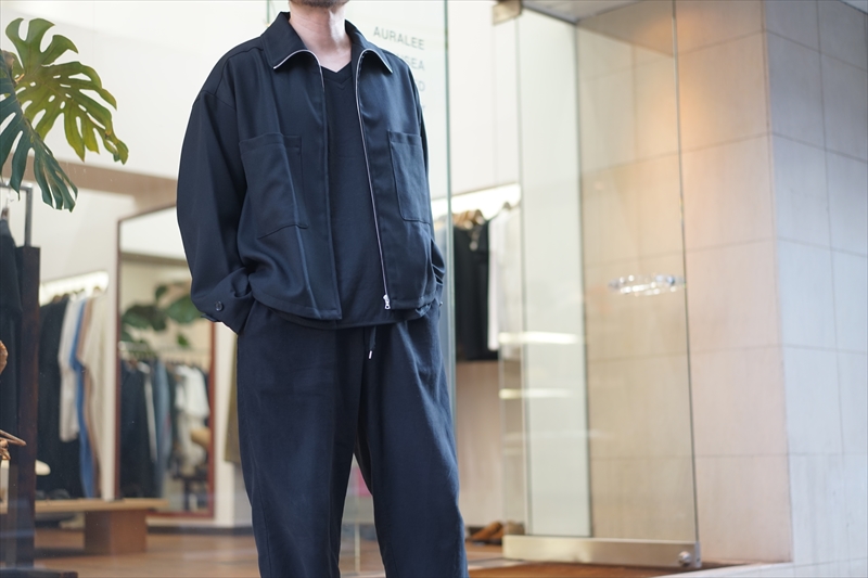 AURALEE(オーラリー)の最新作、Wool Serge Check Zip Up Blouson/Wool ...