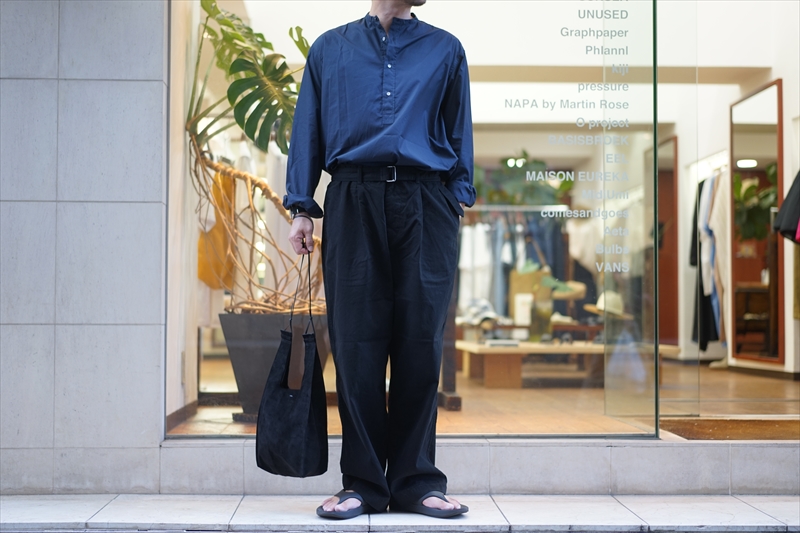 Graphpaper(グラフペーパー)の最新作、Band Coller Shirt/Military 