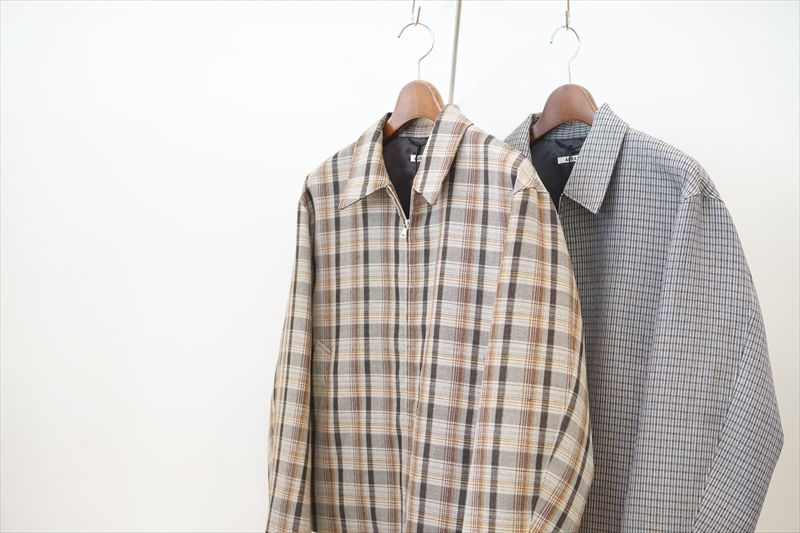 AURALEE(オーラリー)Double Face Check Zip Blouson/Brown Check/を