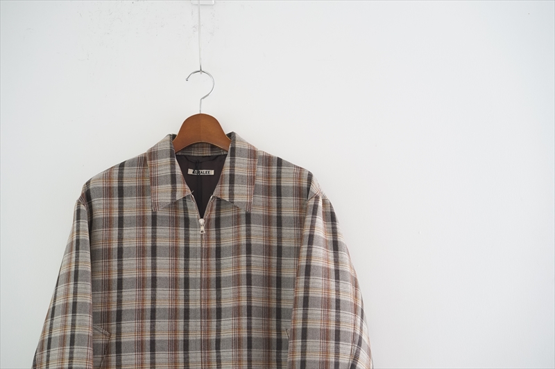 【専用】AURALEE DOUBLE FACE CHECK ZIP BLOUSO