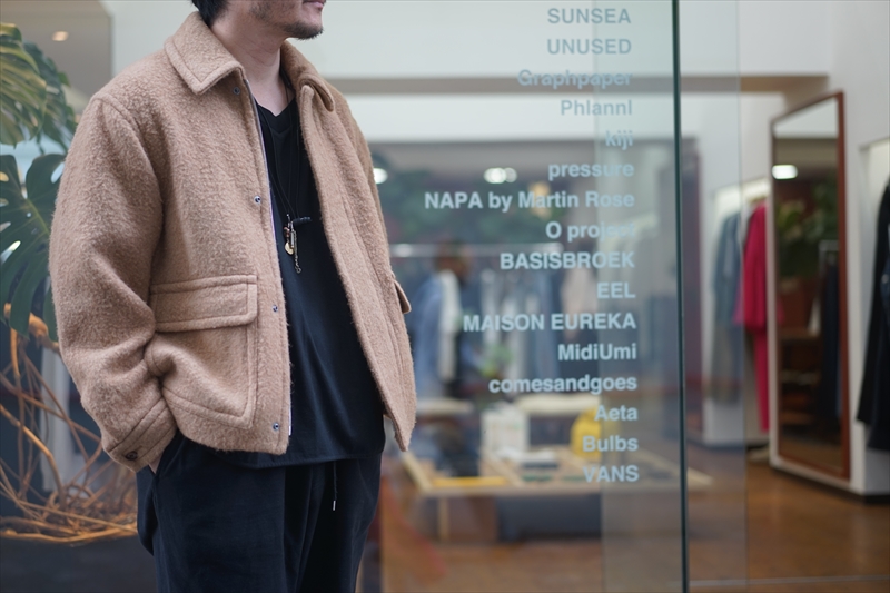 オーラリー VELOURBRUSHEDWOOL MELTONBLOUSON オーラリー