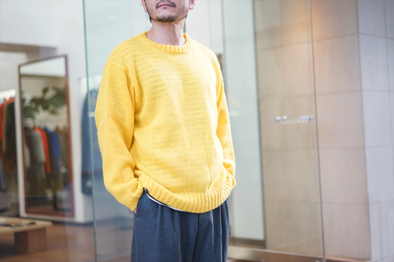 2022春夏新色】 3G 【クリーニング済】UNUSED CREW KNIT NECK ニット