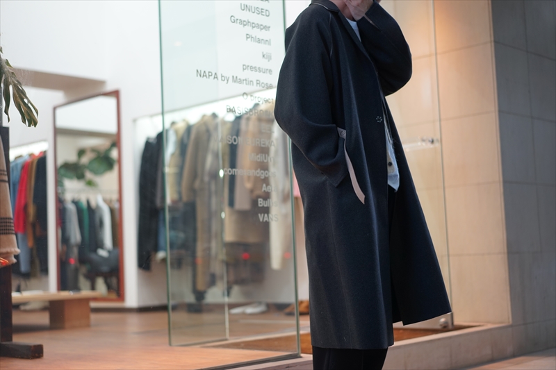 SUNSEA(サンシー)の新作、AFTER THE PARTY2/CARAMEL CHECK COAT