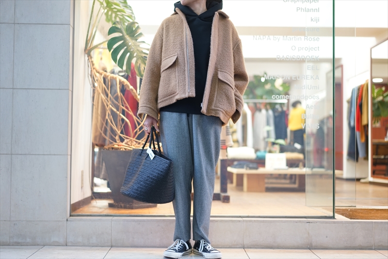 オーラリー BABY CAMEL BRUSHED MELTON BLOUSON