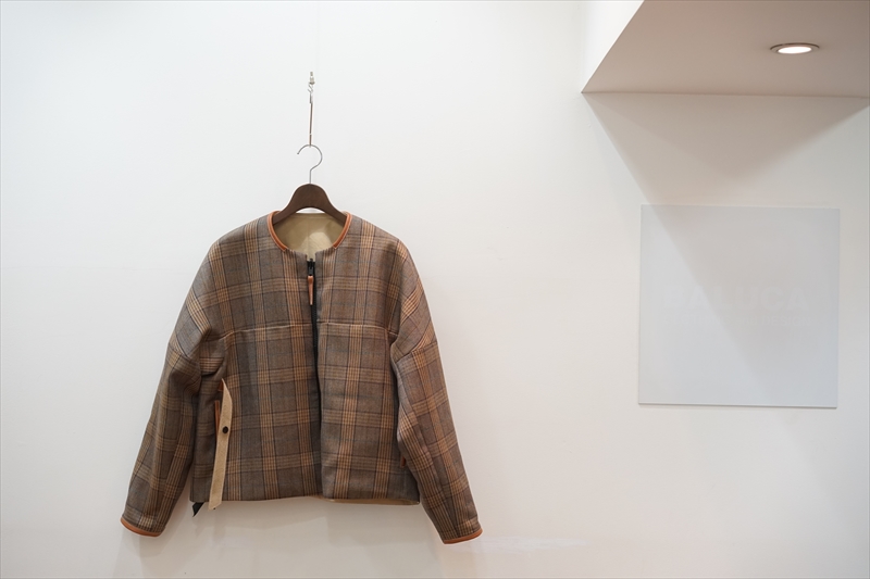 新品 サンシー REVERSIBLE CARAMEL CHECK BLOUSON