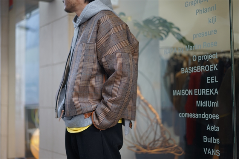 SUNSEA(サンシー)の新作、REVERSIBLE CARAMEL CHECK BLOUSONのご紹介