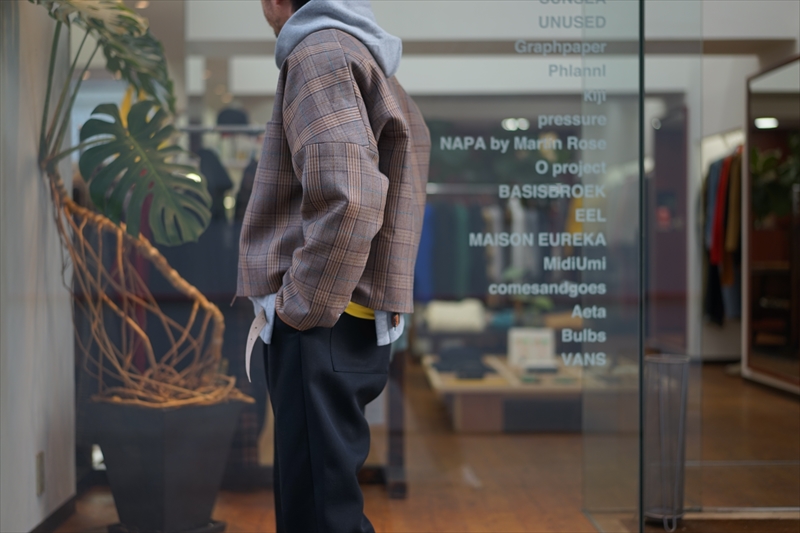 SUNSEA(サンシー)の新作、REVERSIBLE CARAMEL CHECK BLOUSONのご紹介