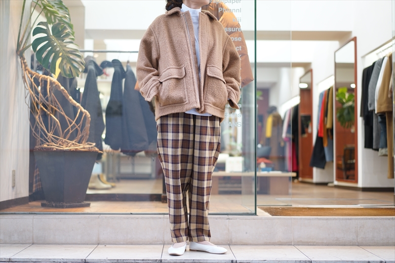 オーラリー BABY CAMEL BRUSHED MELTON BLOUSON