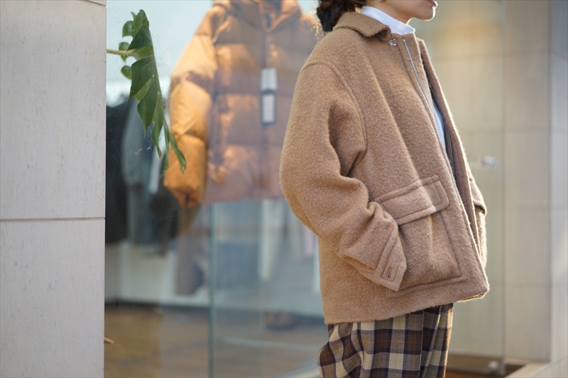 オーラリー BABY CAMEL BRUSHED MELTON BLOUSON