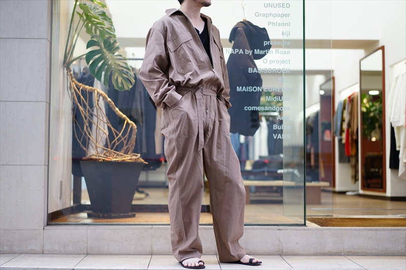 オーラリー finx hard twist gabardine junpsuit