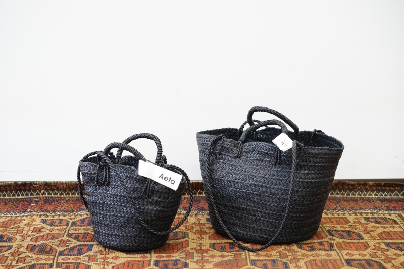 Aeta  Leather basket S黒 アエタ レザーバスケット