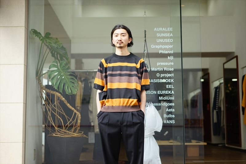 sunsea 20ss clif's border sweater　ネイビー sunsea 20ss clif's border sweater ネイビー - メルカリ