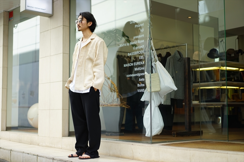 春夏CARUSO リネンブルゾン 48オーラリー 春夏CARUSO リネンブルゾン 48オーラリー