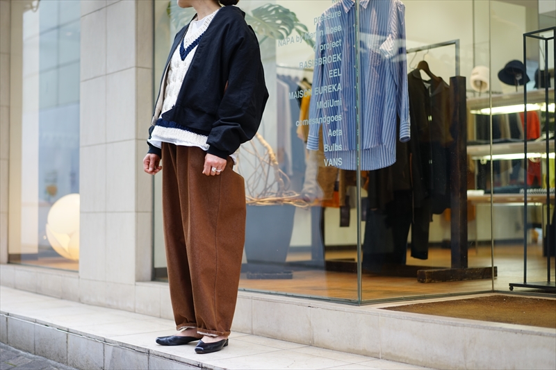 SUNSEA(サンシー) LINEN L2-B(Reversible)/BKを使ったスタイルサンプル