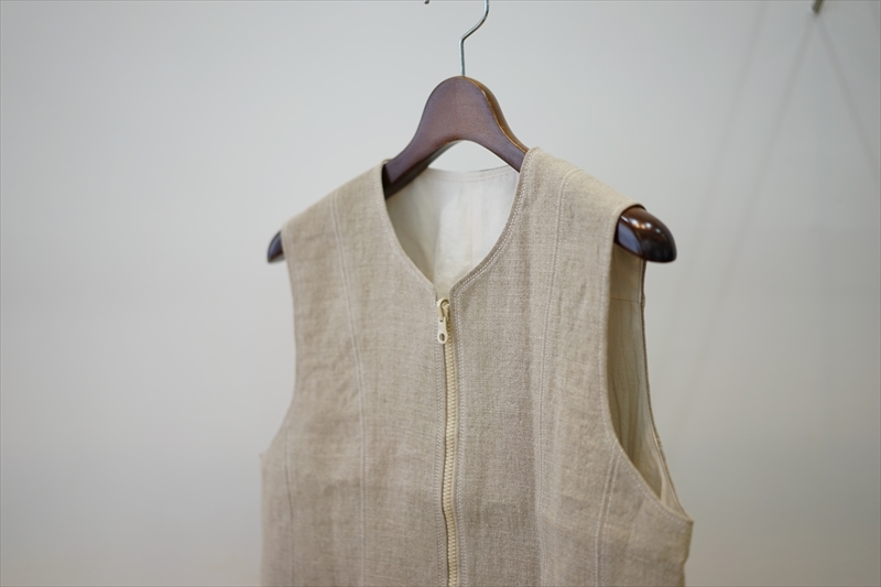 SUNSEA(サンシー)の新作、LEATHER VEST/LINEN VEST-Reversible-/SNM