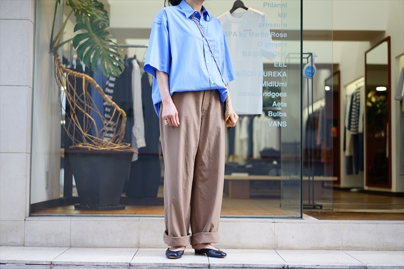 グラフペーパー Oversized Regular Collar Shirt