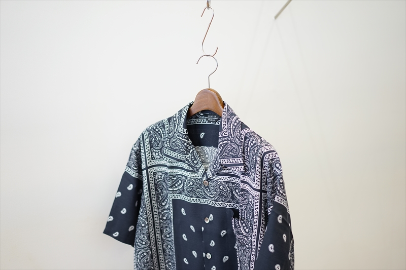 UNUSED(アンユーズド)Bandana Open Collar Shirts/Blackを使った