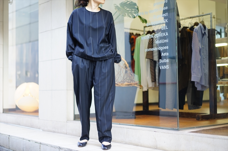 Graphpaper(グラフペーパー)Wide Stripe Wool Pullover