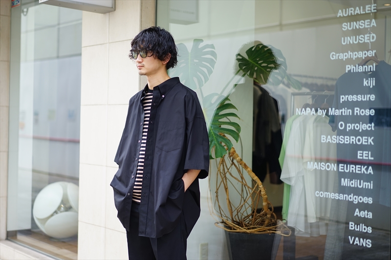 オリンピック グラフペーパー Oxford S/S Oversized B.D Shirt - トップス