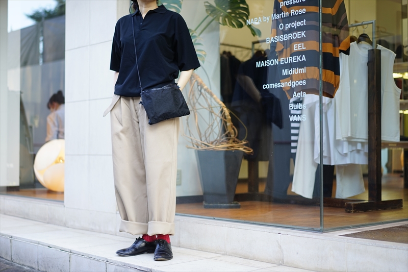 AURALEE(オーラリー)Hard Twist Amunzen Double Cloth Polo/Blackを