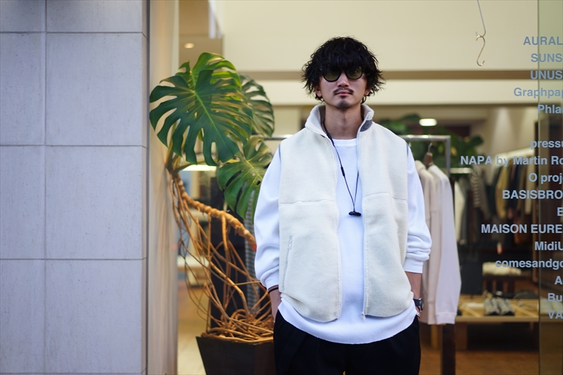 Graphpaper(グラフペーパー)20AW Collectionの新作、Wool Boa Zip Up