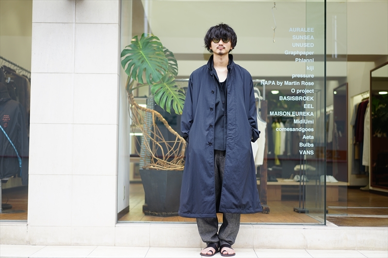 UNUSED(アンユーズド)20AW Collectionの新作、Nylon Coat/Black