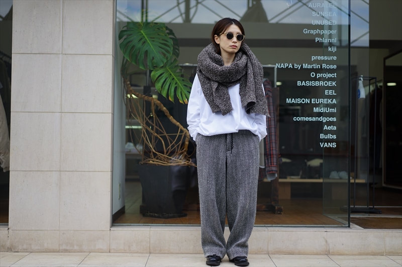 O Project(オープロジェクト)20AW Collectionの新作、Knitted Scarfの