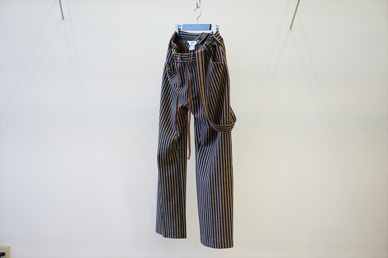 SUNSEA CAFFE MOCHA STRIPE TEKETEKE PANTS-