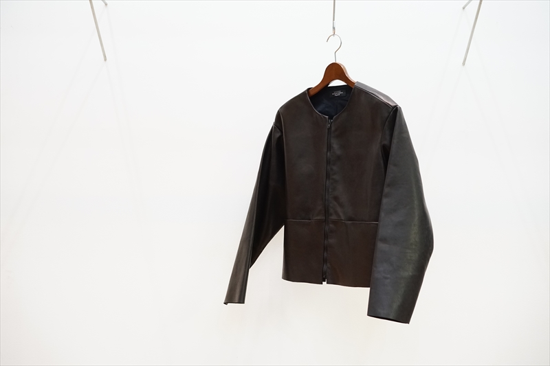 UNUSED for BALUCA/No Collar Leather Jacket/Blackのご紹介です 