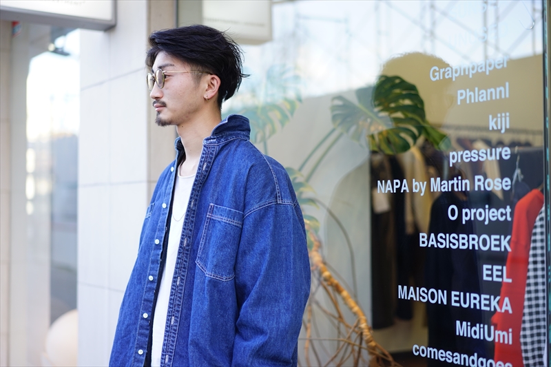 グラフペーパー　デニムシャツ Graphpaper - グラフペーパー / DENIM REGULAR COLLAR SHIRT