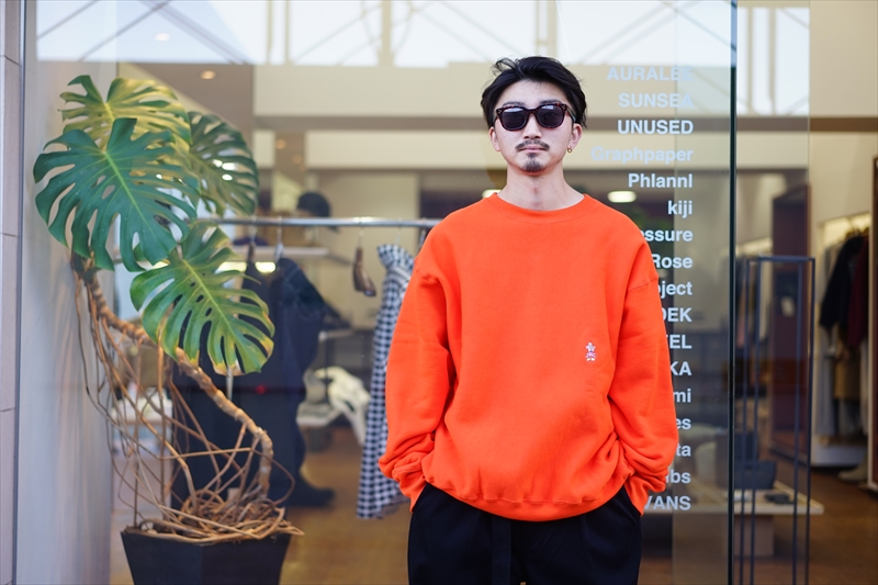 gourmet jeans(グルメジーンズ)Camber Crew Sweat/Orange/を使った 