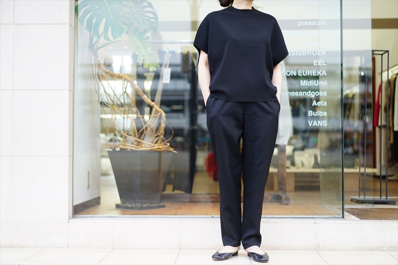 パンツ WOOL RECYCLE POLYESTER HIGH GAUGE RIB AURALEE/WOOL RECYCLE POLYESTER HIGH GAUGE KNIT PANTS – THREE