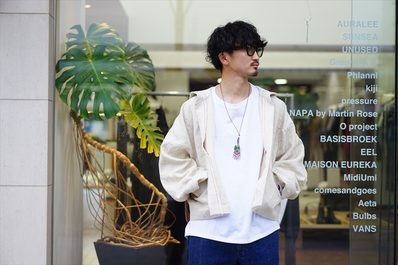 SUNSEA 第七のブルゾン・ヘンプ　natural サイズ3 美品 SUNSEA(サンシー)21SS Collectionの新作、 第七のブルゾン/Italy