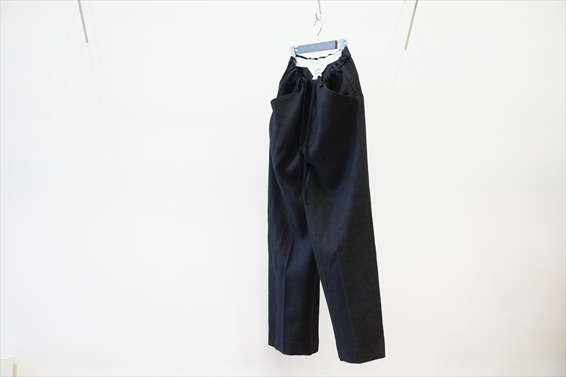 SUNSEA(サンシー) 21SS Collectionの新作、BK LINEN WIDE PANTSを使っ