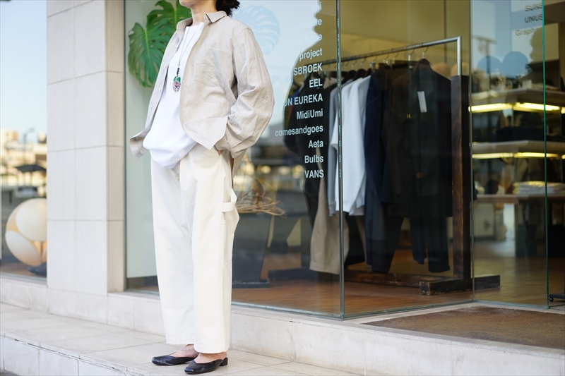 SUNSEA(サンシー) の新作、Johnny D.Linen Shirtを使ったスタイル