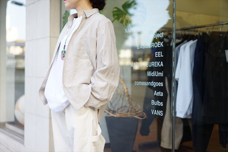 SUNSEA(サンシー) の新作、Johnny D.Linen Shirtを使ったスタイル