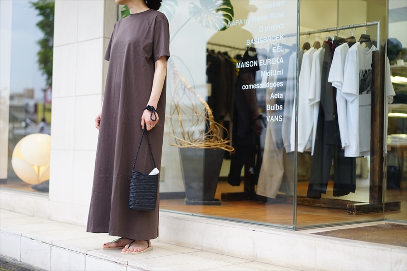 AURALEE for women's(オーラリーウィメンズ）21SSCollectionの新作、ORGANIC COTTON COMPACT  JERSEY ONE-PIECEのご紹介です。 | BALUCA JOURNAL