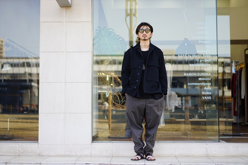 Graphpaper Hard Twill Fatigue セットアップ 昼と夜の寒暖差が激しい今時期重宝するお薦めミドルアウター