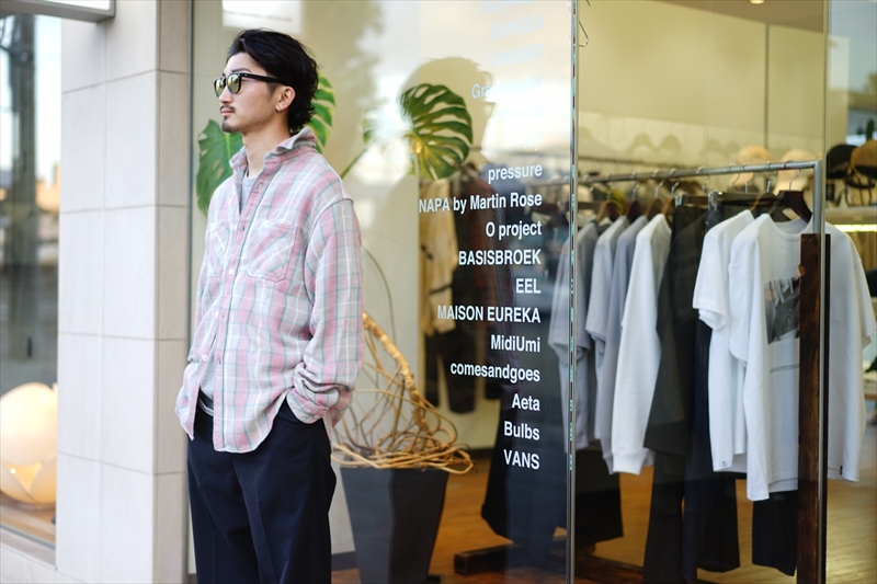 21SS UNUSED チェックネル　2 UNUSED(アンユーズド)21SS Collectionの新作、Check Nel Shirtの