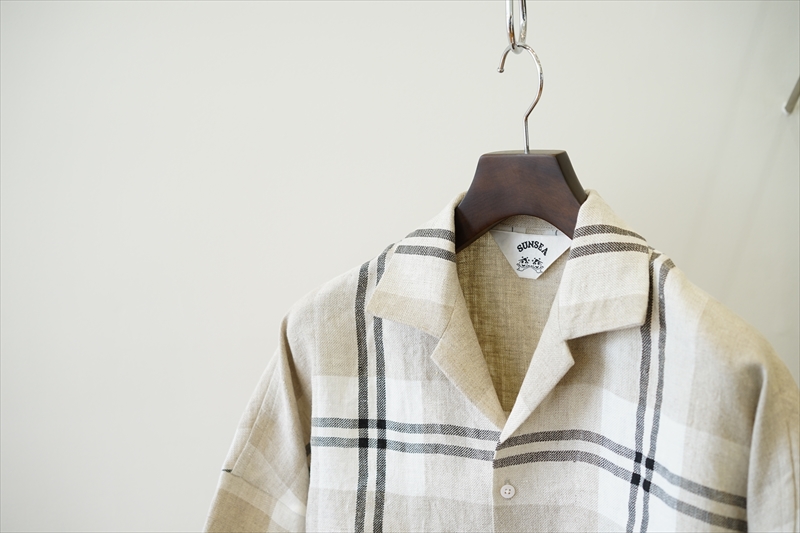sunsea セットアップ リネンシルク サイズ2 チェック SUNSEA(サンシー)21SS Collectionの新作、LINEN CHECK FRIED SHRIMP