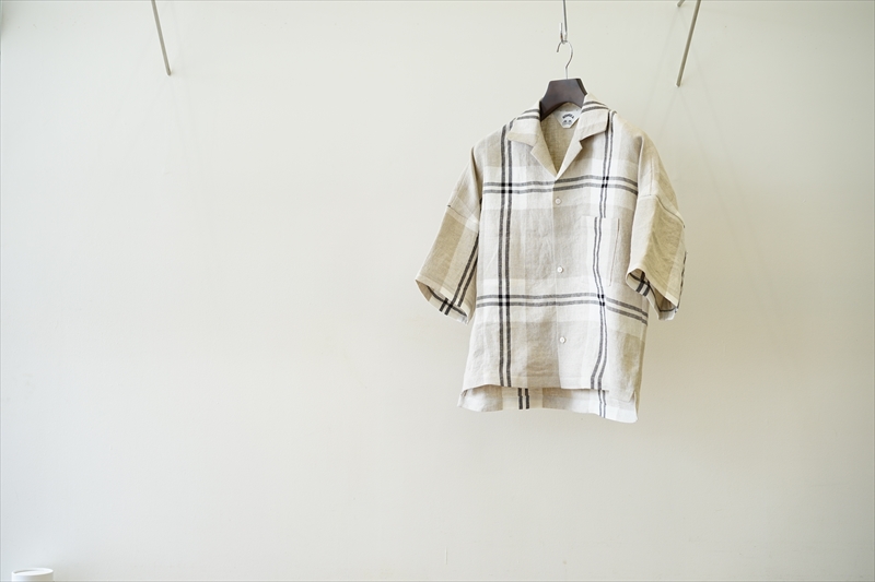 SUNSEA(サンシー)21SS Collectionの新作、LINEN CHECK FRIED SHRIMP 