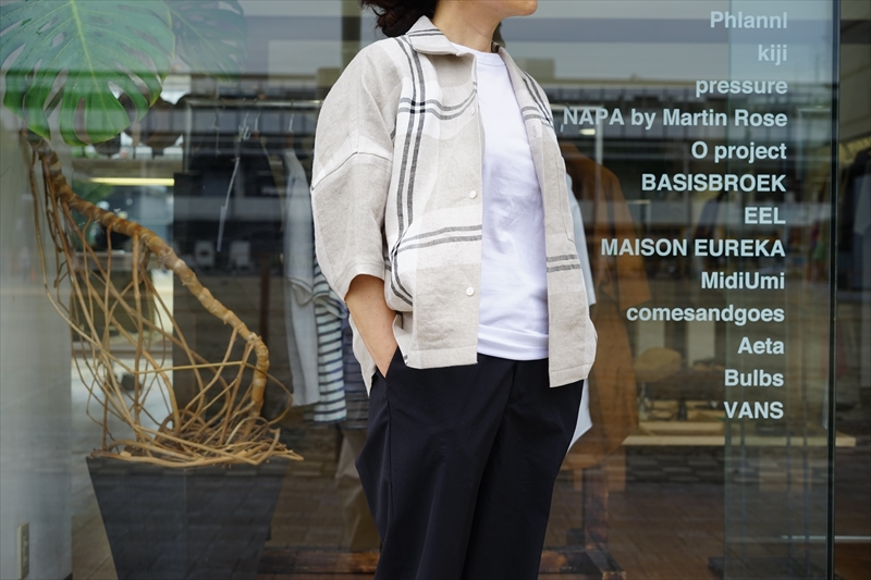 SUNSEA(サンシー)21SS Collectionの新作、LINEN CHECK FRIED SHRIMP