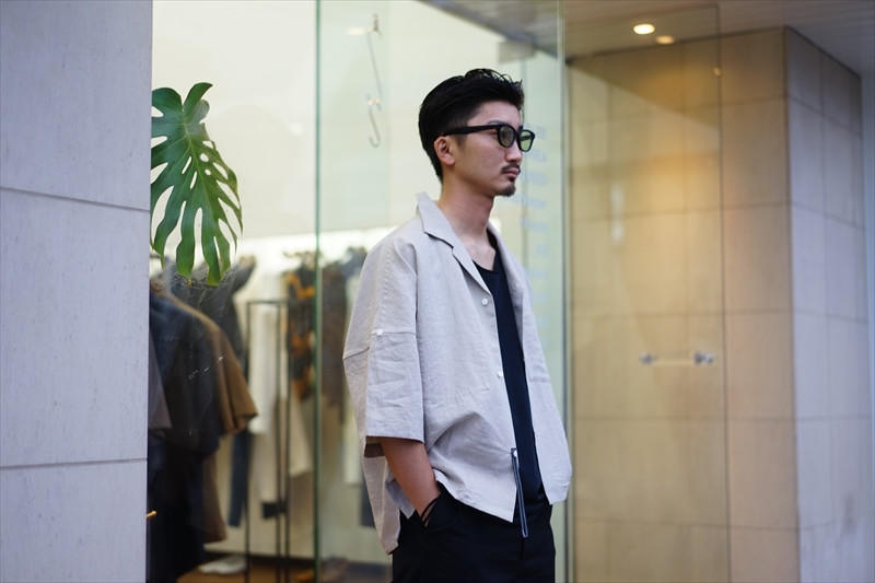 SUNSEA(サンシー) 【PLUM DYEING LONG SLEEVE SHIRT】リネン