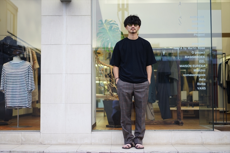 SALE/63%OFF】 オーラリーBLUEFACED WOOL CHECK NARROW SLACKS kids