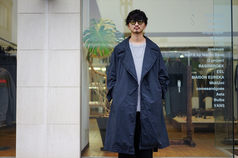 graphpaper 21aw garment dyed gown coat グラフペーパー ジャケット