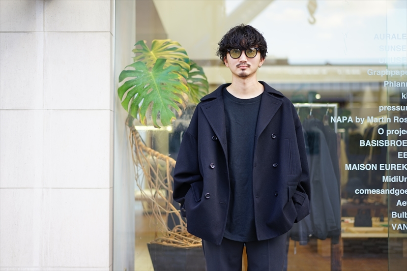Graphpaper (グラフペーパー) Wool Kersey Pea Coat / ウール
