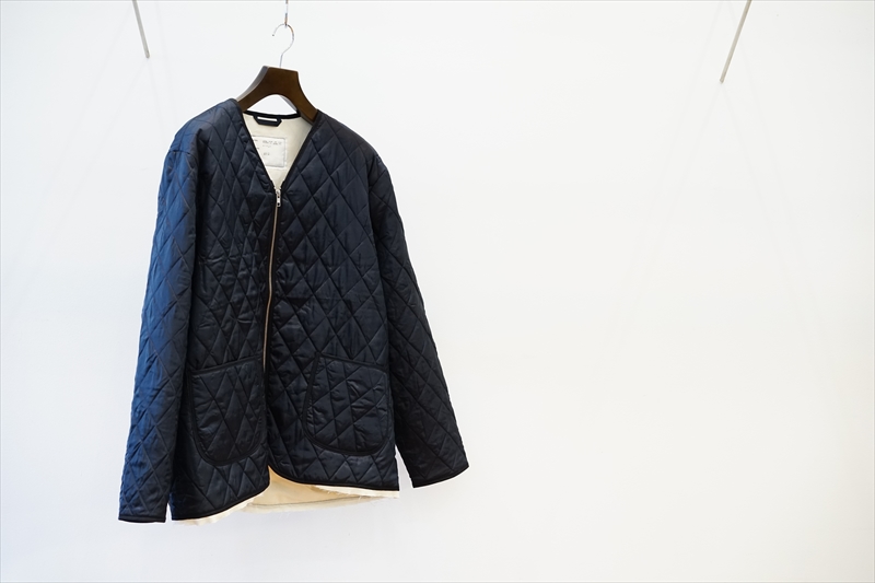 CAMIEL FORTGENS(カミエルフォートヘンス)21AW Collectionの新作、CF.12.09.10 QUILTED LINING  JACKET WOVEN DOWN VISCOSE/Navyのご紹介です。 | BALUCA JOURNAL